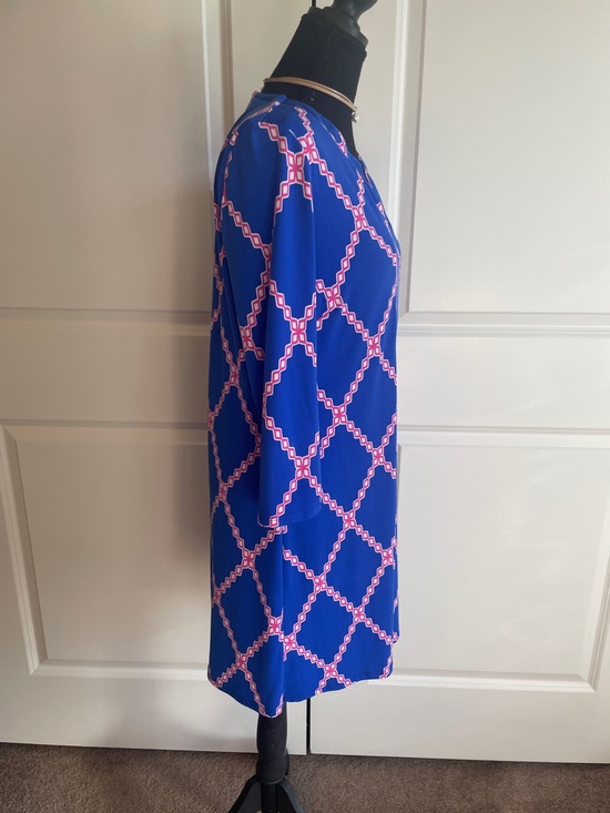 Blue Geometric Shift Dress Size Small - Picture 5 of 6